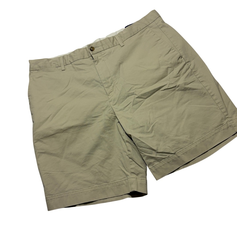 Polo Ralph‎ Lauren Mens Classic Fit Chino Shorts Tan Khaki Size 36 Cotton Blend